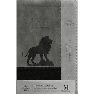 Biblia Reina Valera 1960 Letra Grande Tamaño Manual  Leon Negro Colección Inspiración