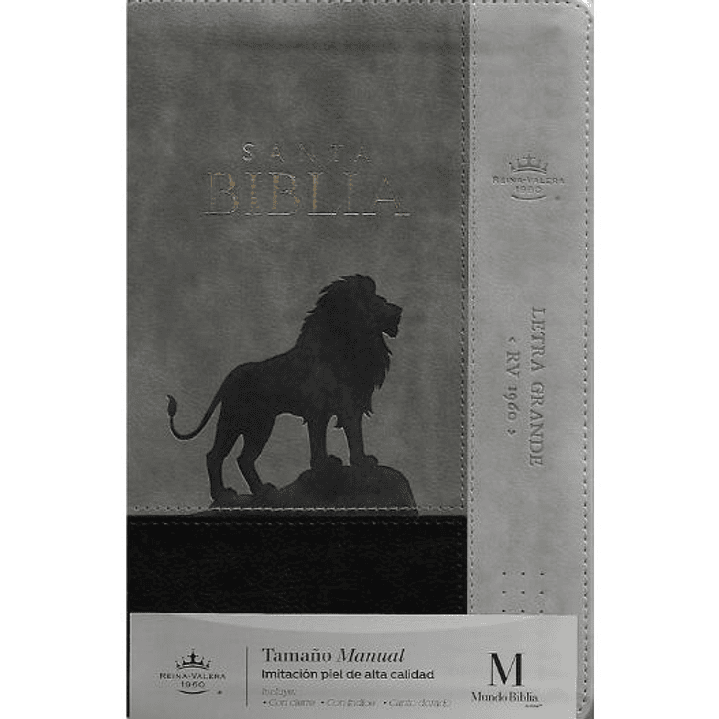 Biblia Reina Valera 1960 Letra Grande Tamaño Manual  Leon Negro Colección Inspiración 1