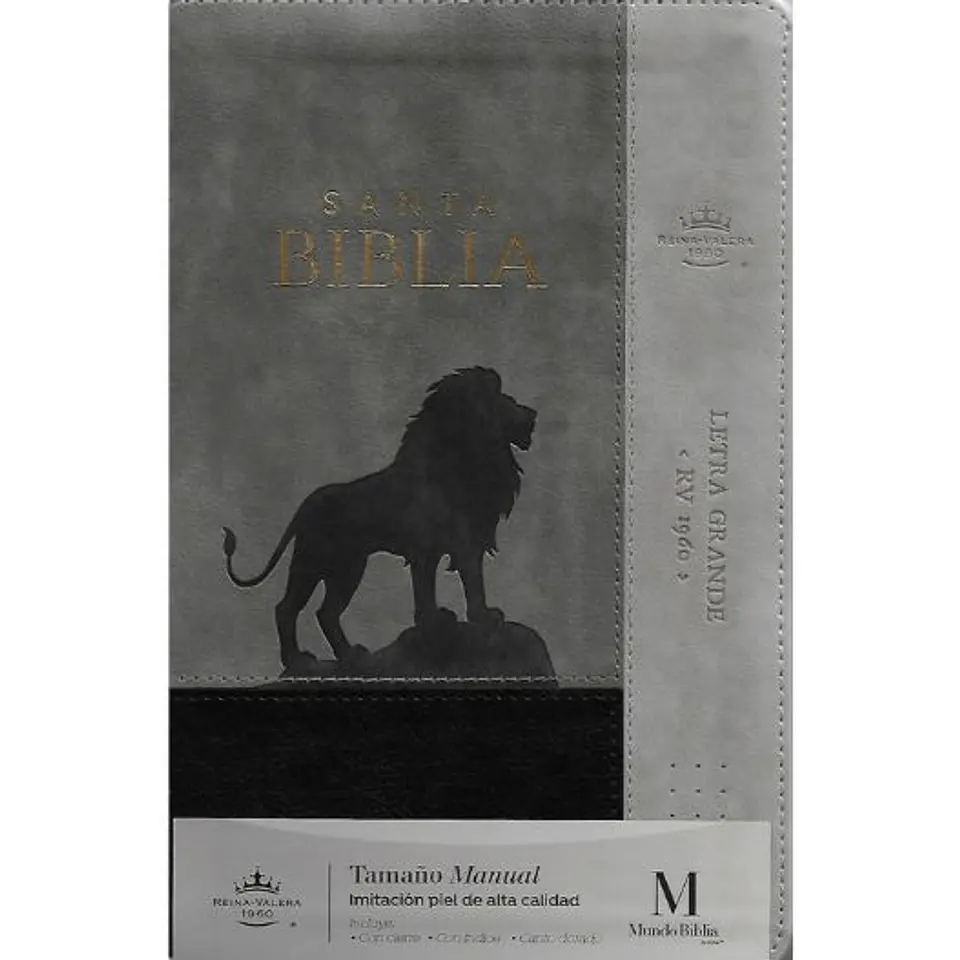 Biblia Reina Valera 1960 Letra Grande Tamaño Manual  Leon Negro Colección Inspiración 1