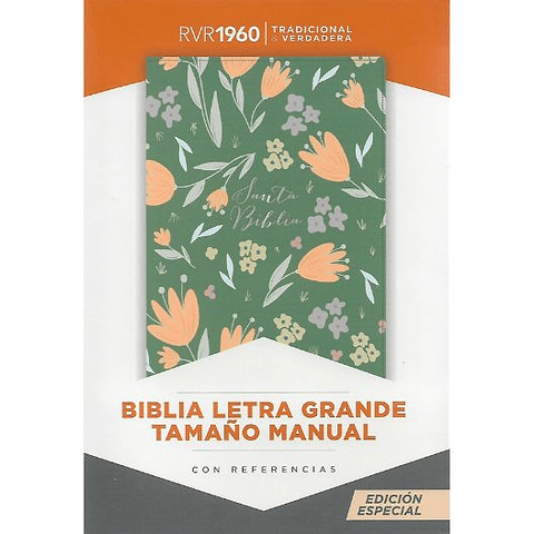 Biblia Reina Valera 1960 Letra Grande Tamaño Manual Con Indice Verde