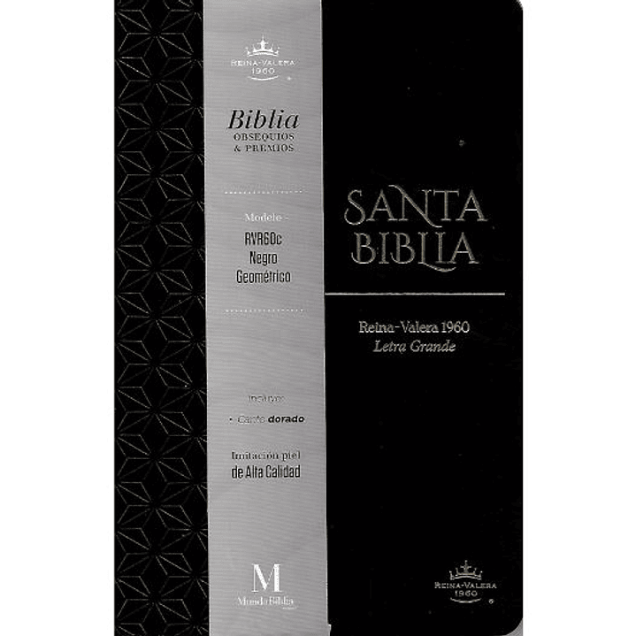 Biblia Rvr1960 Letra Grande Negra Geometrico Coleccion Obsequios Y Premios 1