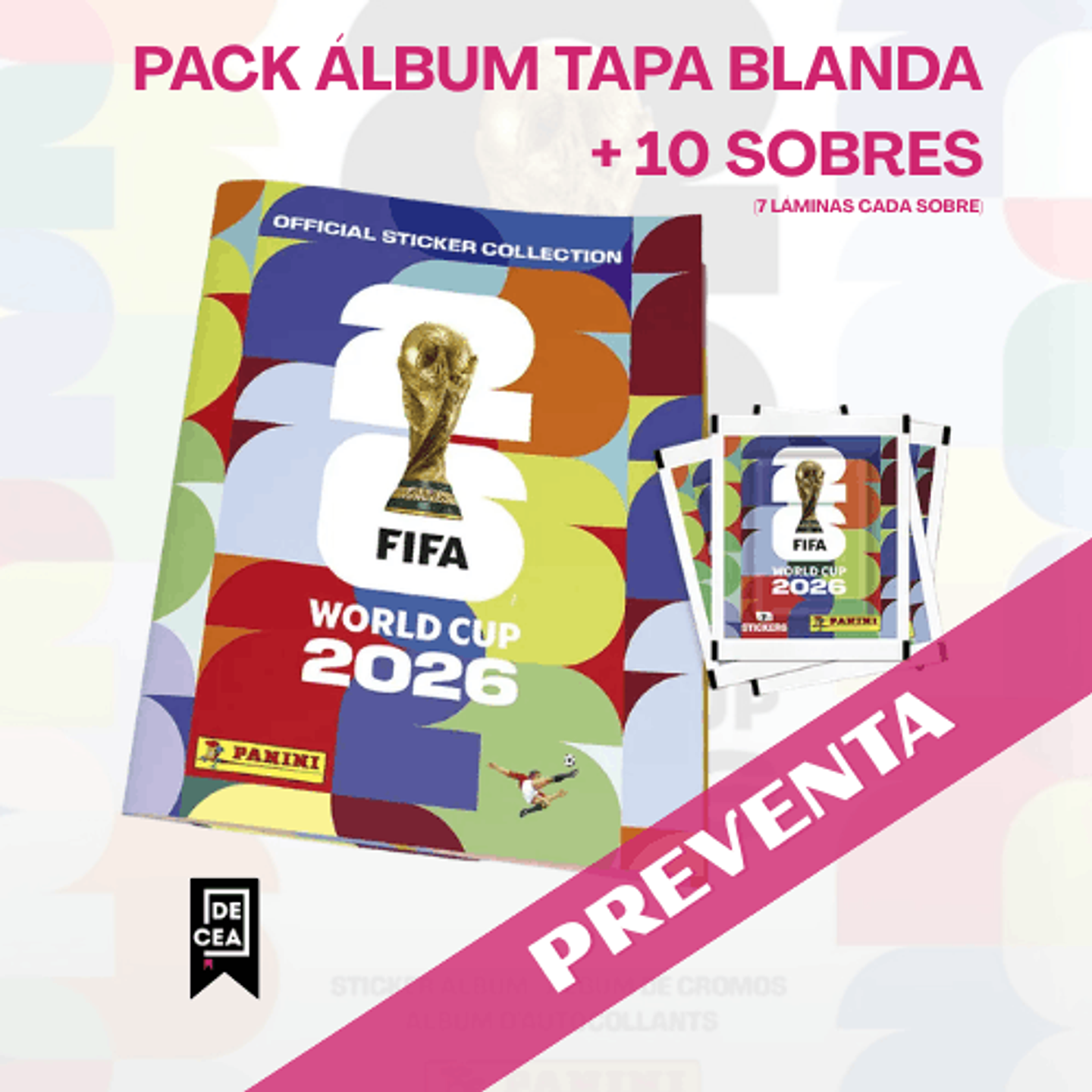 Pack Album + 10 Sobres Panini Album Mundial Fifa 2026 1