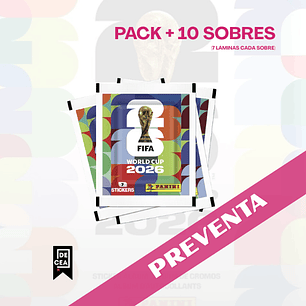 Pack 10 Sobres Panini Album Mundial Fifa 2026