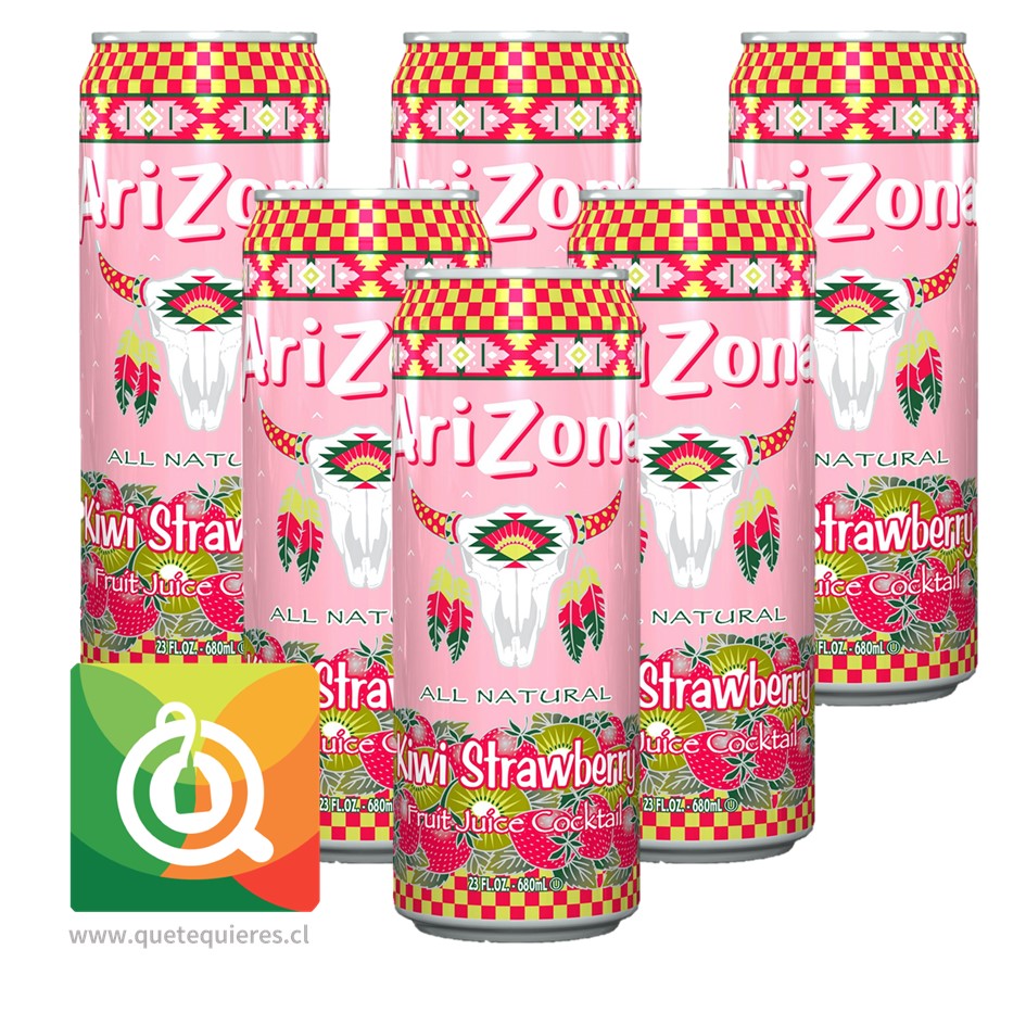 Arizona Nectar Kiwi Frutilla Pack de 6 unidades 