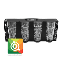 Glasso Set 4 Vasos Chile Collection 