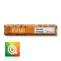Vivani Barra de Chocolate con trozos de Almendra y Naranja Orgánico 