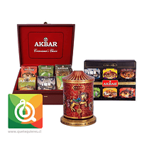 Pack Akbar, Caja Madera + Carrusel + Surtido de té