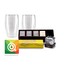 Pack Dammann 4 Tés Surtidos + 2 Vasos Glasso 