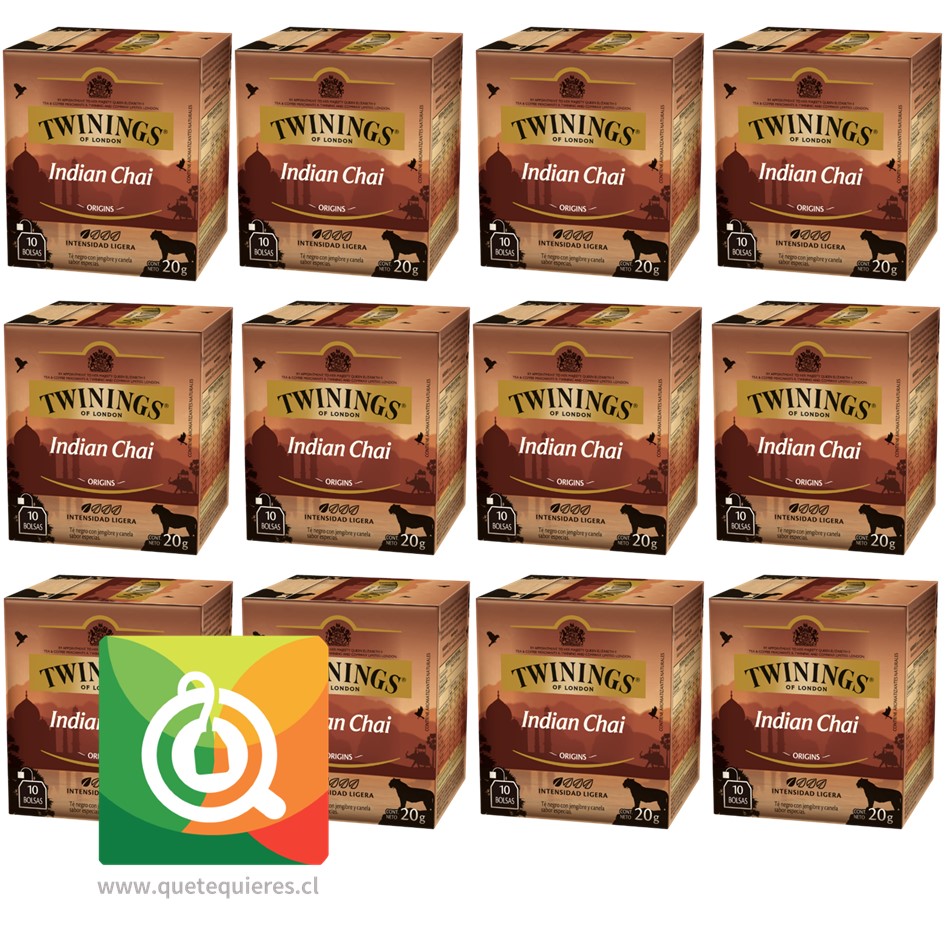 Twinings Té Negro Indian Chai Pack 12 