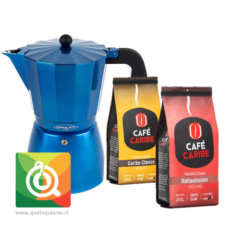Pack Oroley Cafetera Blue + Café Caribe Tradicional Clasi | Qué Té  Quieres
