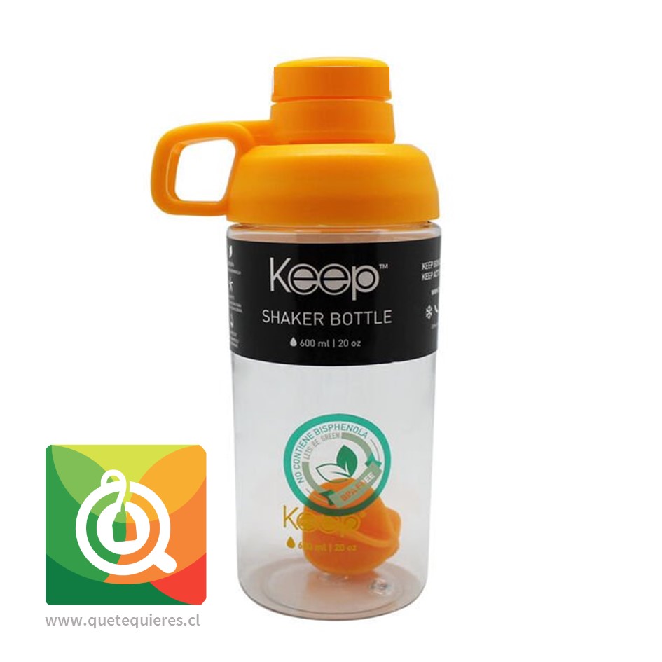Keep Botella Shaker 600 ml Naranjo 