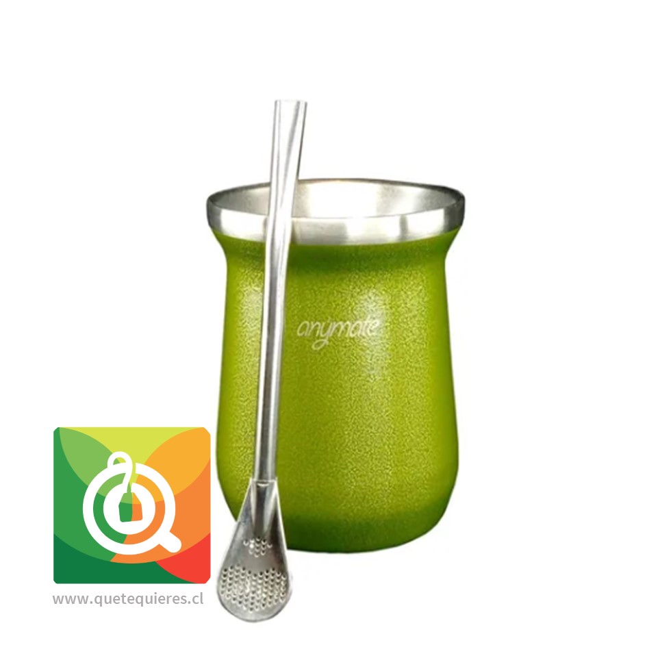 Anymate Mate Premium Verde con Bombilla - Image 1