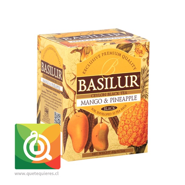 Basilur Té Negro Mango y Piña 10 bolsitas 