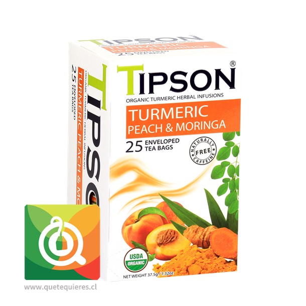 Tipson Infusión Cúrcuma Durazno y Moringa 