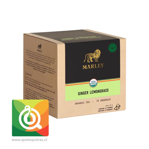 Marley Coffee Té Verde Orgánico Hierba de Limón y Jengibre - Image 1