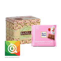 Pack Basilur Té Verde Present Pink + Ritter Sport Chocolate 