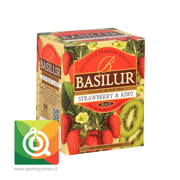 Basilur Té Negro Frutilla y Kiwi 10 bolsitas 