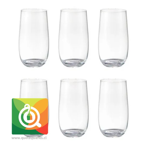 Glasso Set de 6 Vasos Cristal 510 ml | Qué Té Quieres