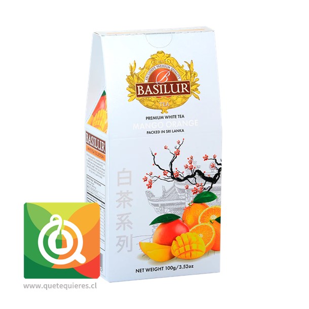 Basilur Té Blanco Mango Naranja 100 gr 