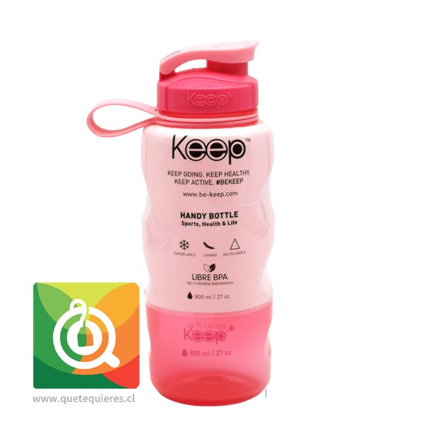 Keep Botella de agua Anatómica Fucsia 800 ml - Color nuevo 