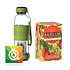 Pack Sling Glass Botella Infusora Verde + Basilur Té Negro frutilla y Kiwi 