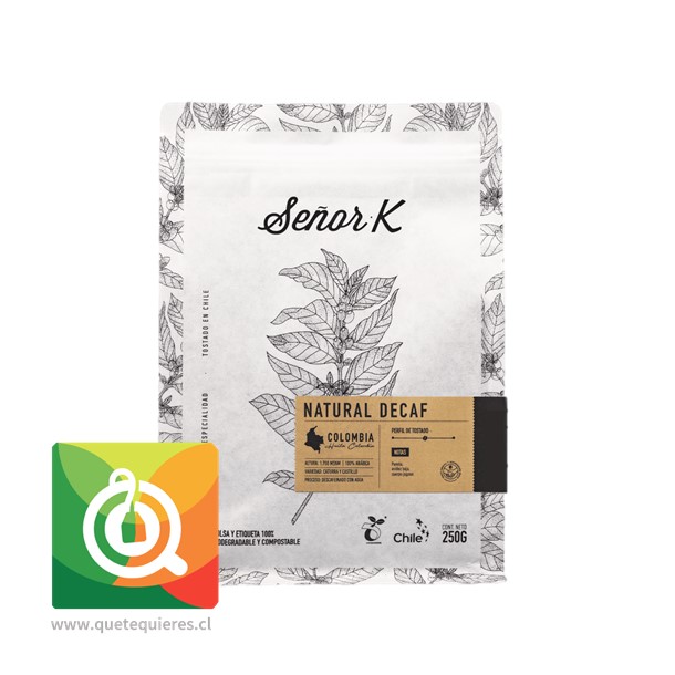 Señor K Café Grano Natural Descafeinado Colombia- Image 1