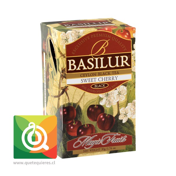 Basilur Té Negro Cereza dulce 25 bolsitas