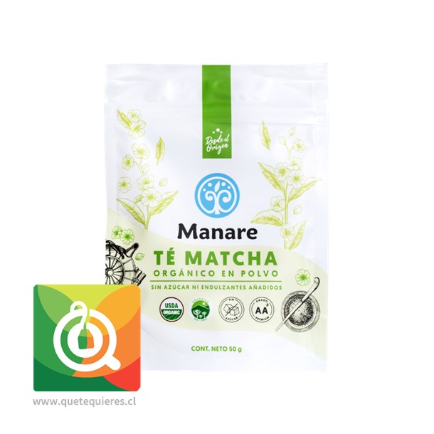 Manare Té Matcha Organico en Polvo 50 gr 