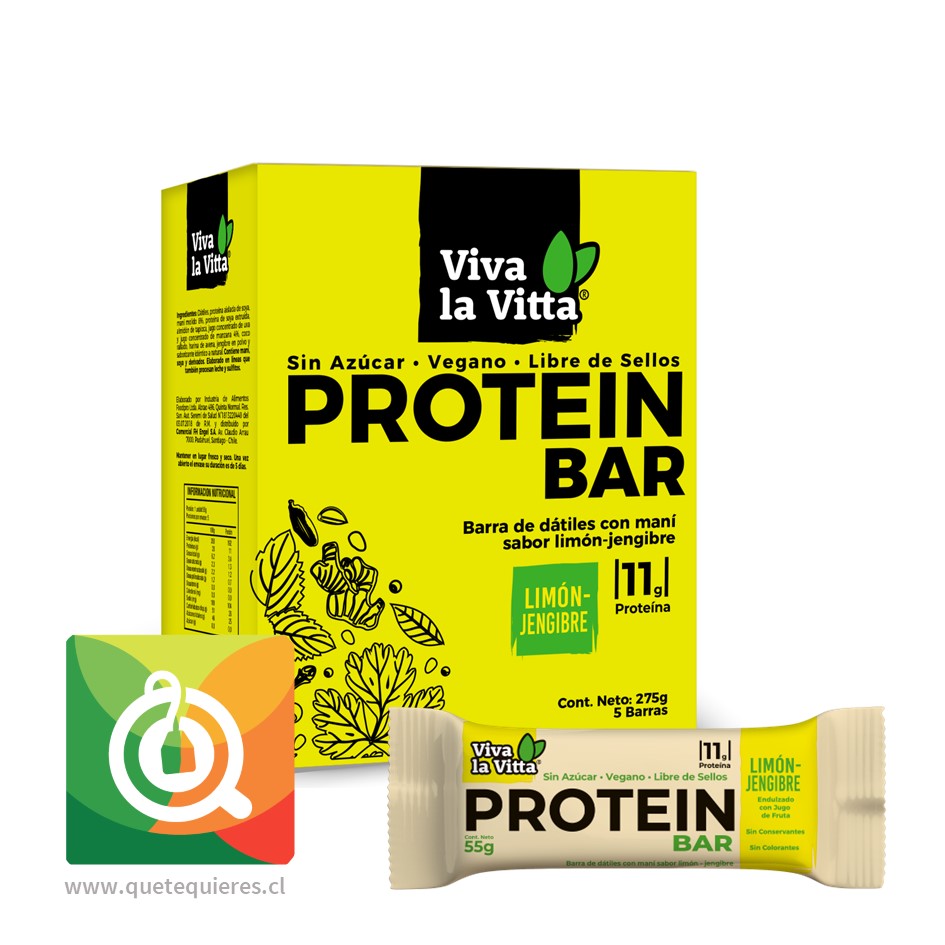 Viva La Vitta Barrita de Proteína Limón y Jengibre (5 unidades)- Image 1