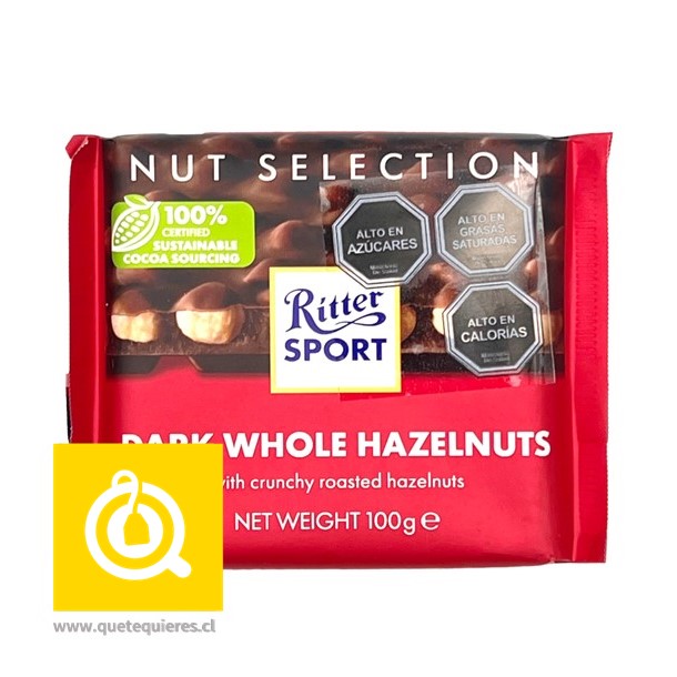 Ritter Sport Chocolate Amargo Avellanas Enteras 1