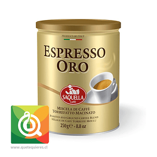 Saquella Café Grano Molido Espreso Oro Lata