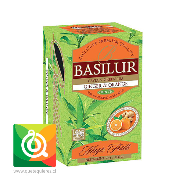 Basilur Té Verde Naranja y Jengibre - Magic Fruit Green Te Ginger & Orange