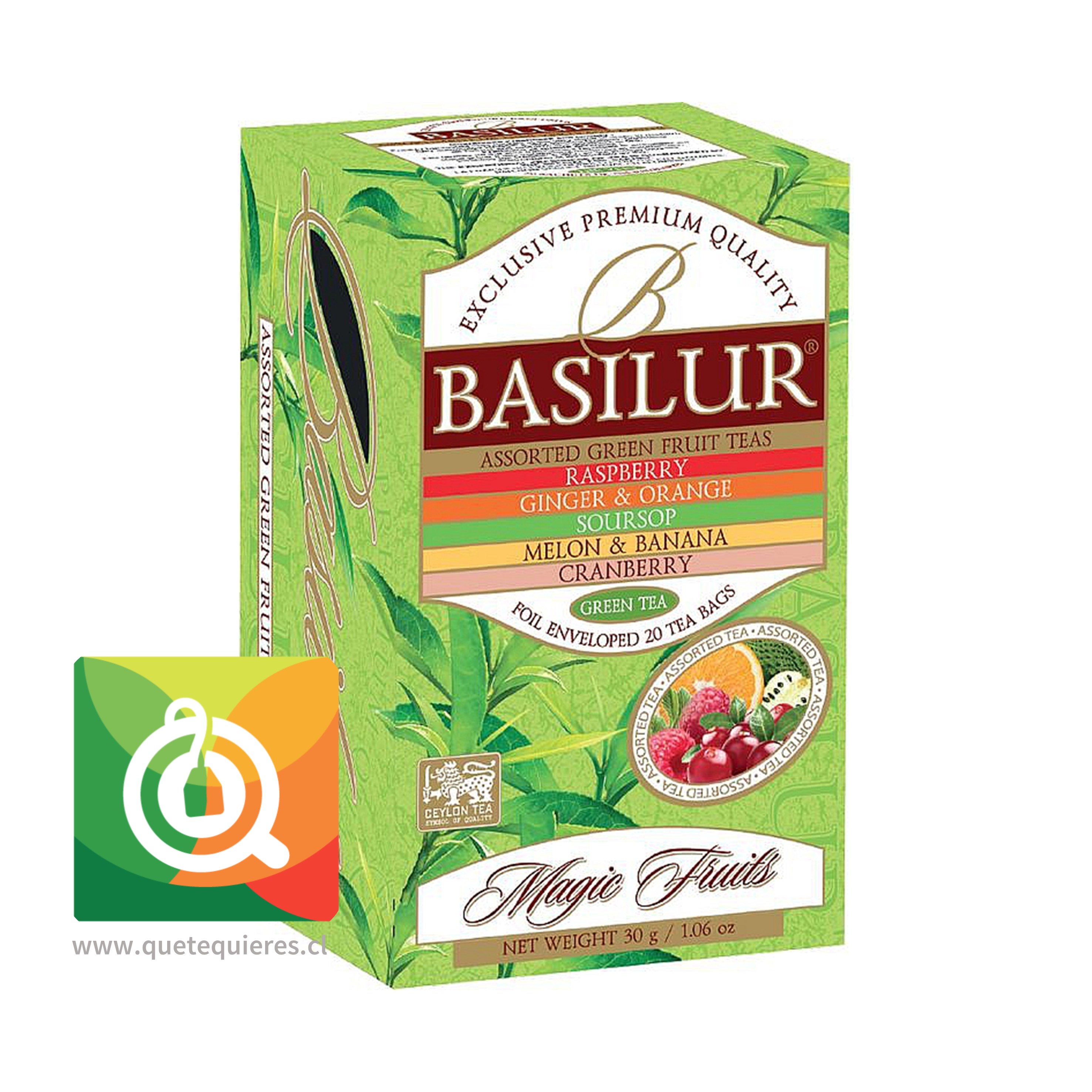 Basilur Té Verde Surtido Sabores - Magic Fruit Assorted Green Fruit