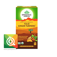 Organic India Tulsi Ginger Turmeric- Infusión Orgánica Tulsi Jengibre y Curcuma