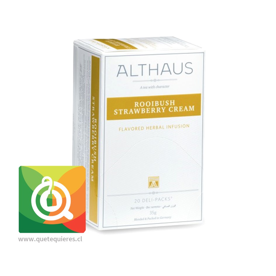 Althaus Infusión Rooibush Strawberry Cream 20 bolsitas - Image 1