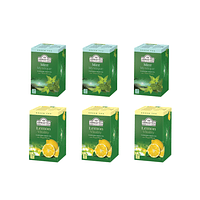 Ahmad Té Verde Menta y Té Verde Limón Pack 6 