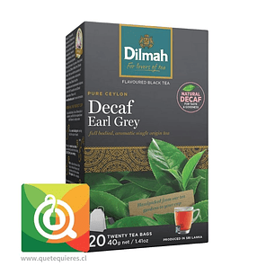 Dilmah Té Negro Descafeinado Earl Grey
