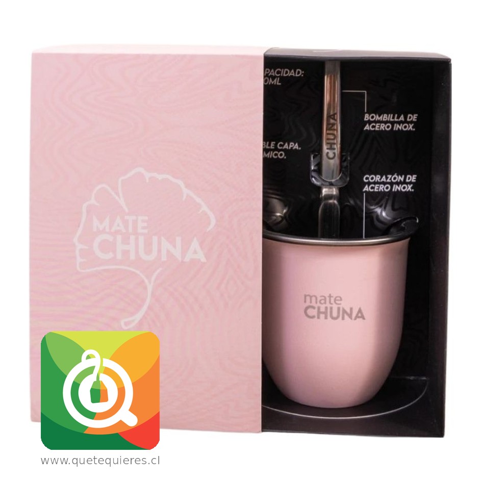 Chuna Mate Caja regalo y Bombilla - Rosado 1