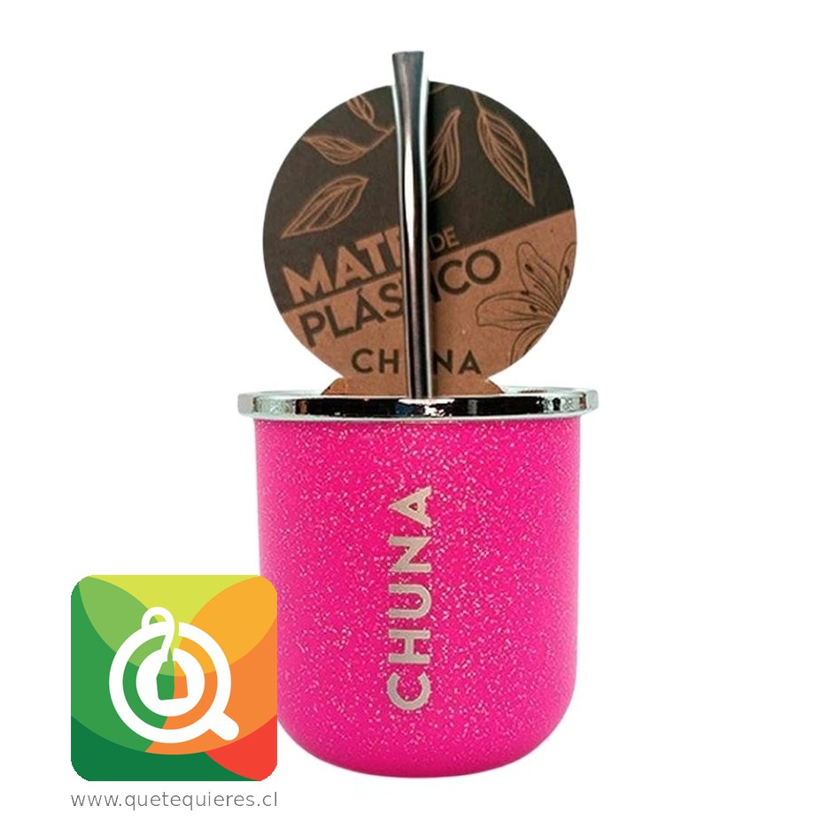 Chuna Mate Anubis Plástico con Bombilla Rosado 1