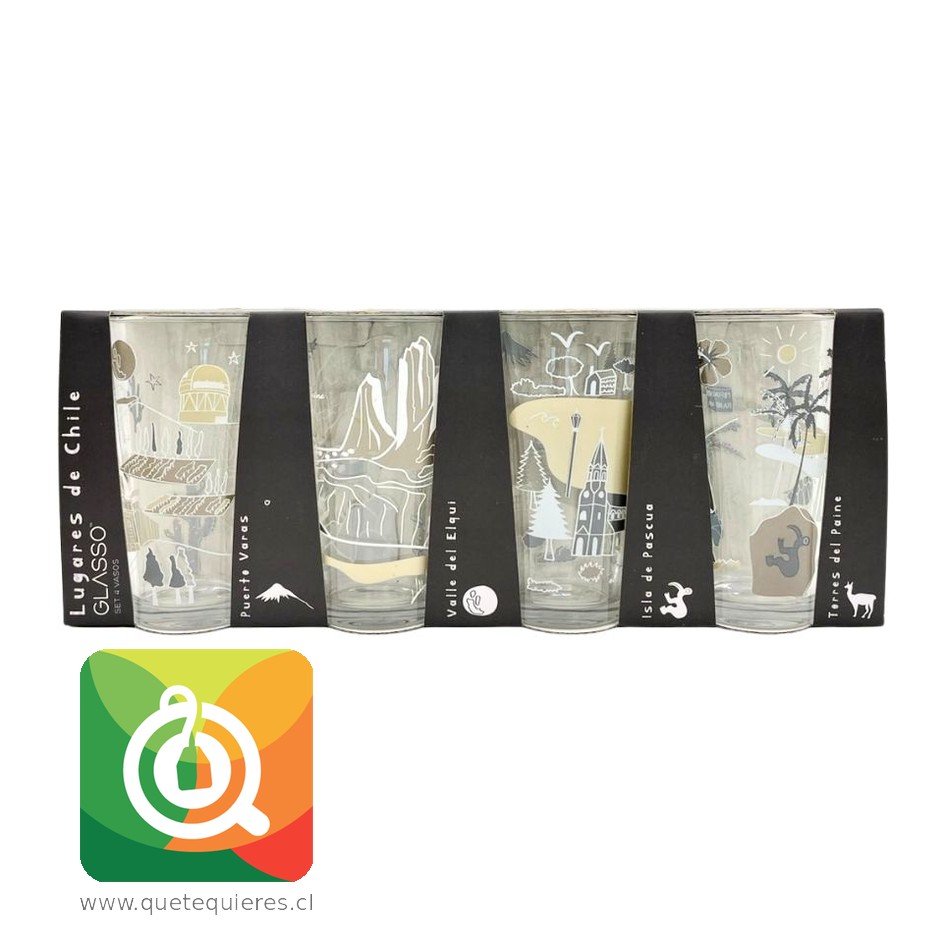 Glasso Set 4 Vasos Chile Collection 1
