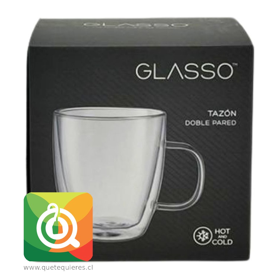 Glasso Tazón Vidrio Doble Pared 2