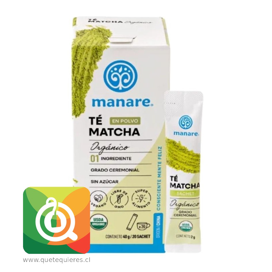 Manare Té Matcha Sachet Orgánico 1