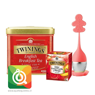 Pack Twinings + Infusor Silicona Rojo