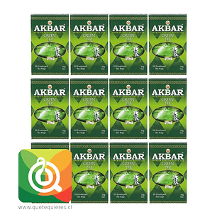 Akbar Pack Té Verde 20 bolsitas - 12 Unidades