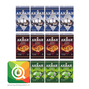 Akbar Pack Té Negro Clásicos y Té Verde - Surtido 12 unidades