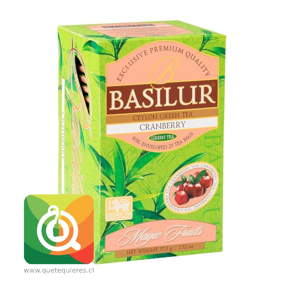 Basilur Té Verde Cranberry - Magic Fruit Arandano Rojo  1
