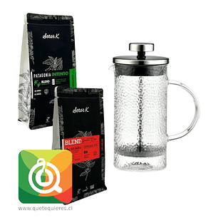 Pack Degustación Café Molido Señor K 100g x 2 + Prensa Francesa Oroley Údine 350 ml