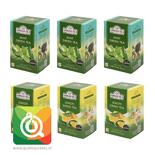 Ahmad Té Verde Menta y Té Verde Limón Pack 6 