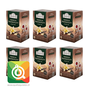 Ahmad Té Negro Con Vainilla 20 bolsitas Pack 6 