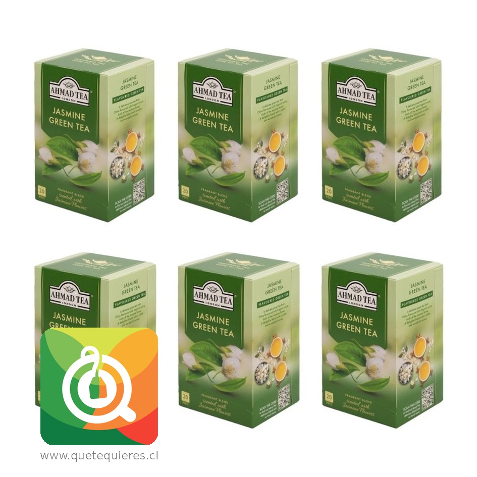 Ahmad Té Verde Jazmín 20 bolsitas Pack 6  1